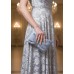 Evening Bag - Quilted Roses - Silver - BG-7202S-SL